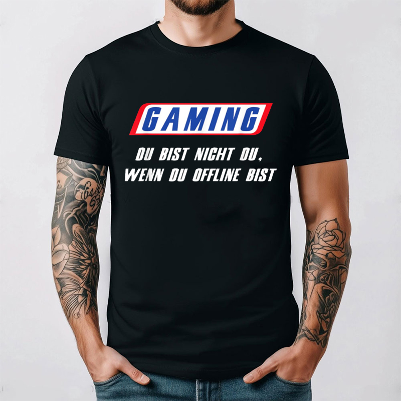 Retro Gaming Ideas - Divertente maglietta tedesca Gaming Du Bist