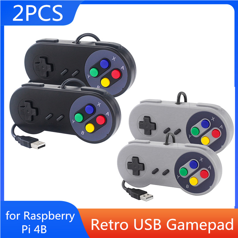 Retro Gaming Raspberry Pi 4 - Gamepad USB da 2 pezzi Joystick