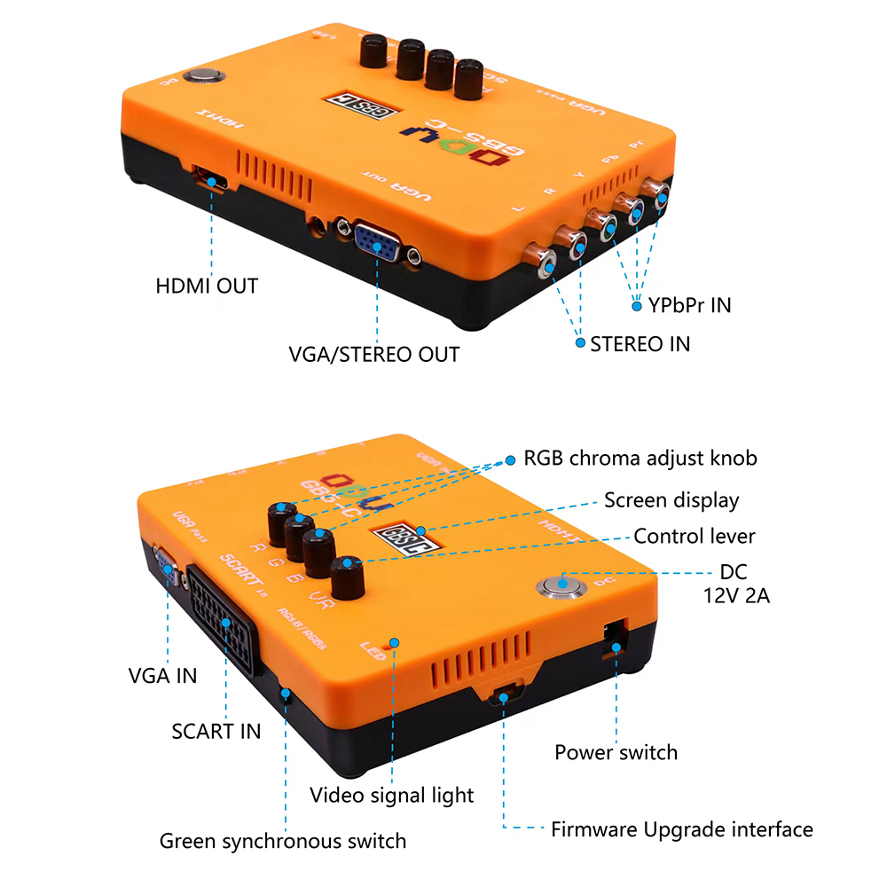 Scart To Hdmi - ODV-GBS-C componente/VGA/Scart a VGA/HDMI-compatibile adattatore convertitore