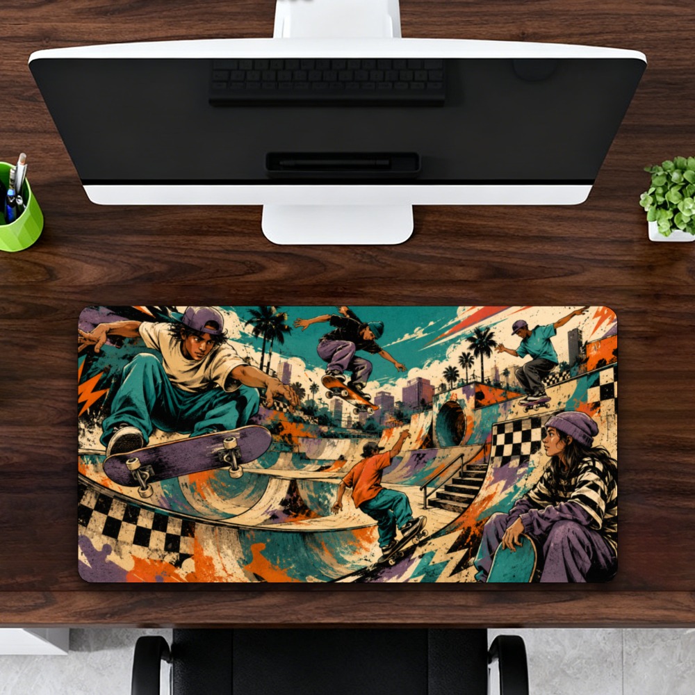 Retro Gaming Xl - Fantastico tappetino da tavolo per skateboard