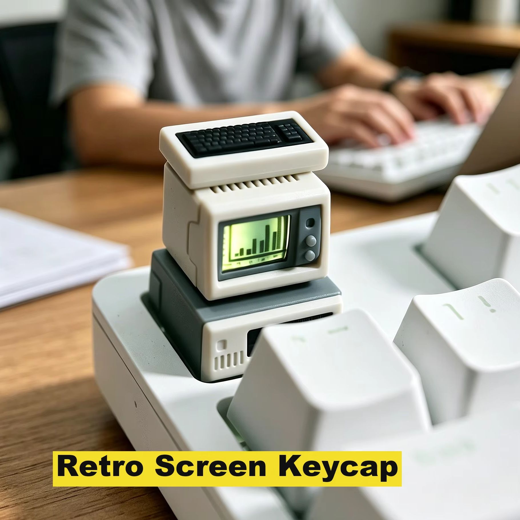 Retro Gaming Keycaps - Tastiera Retroilluminata per Computer Stile Retrò,