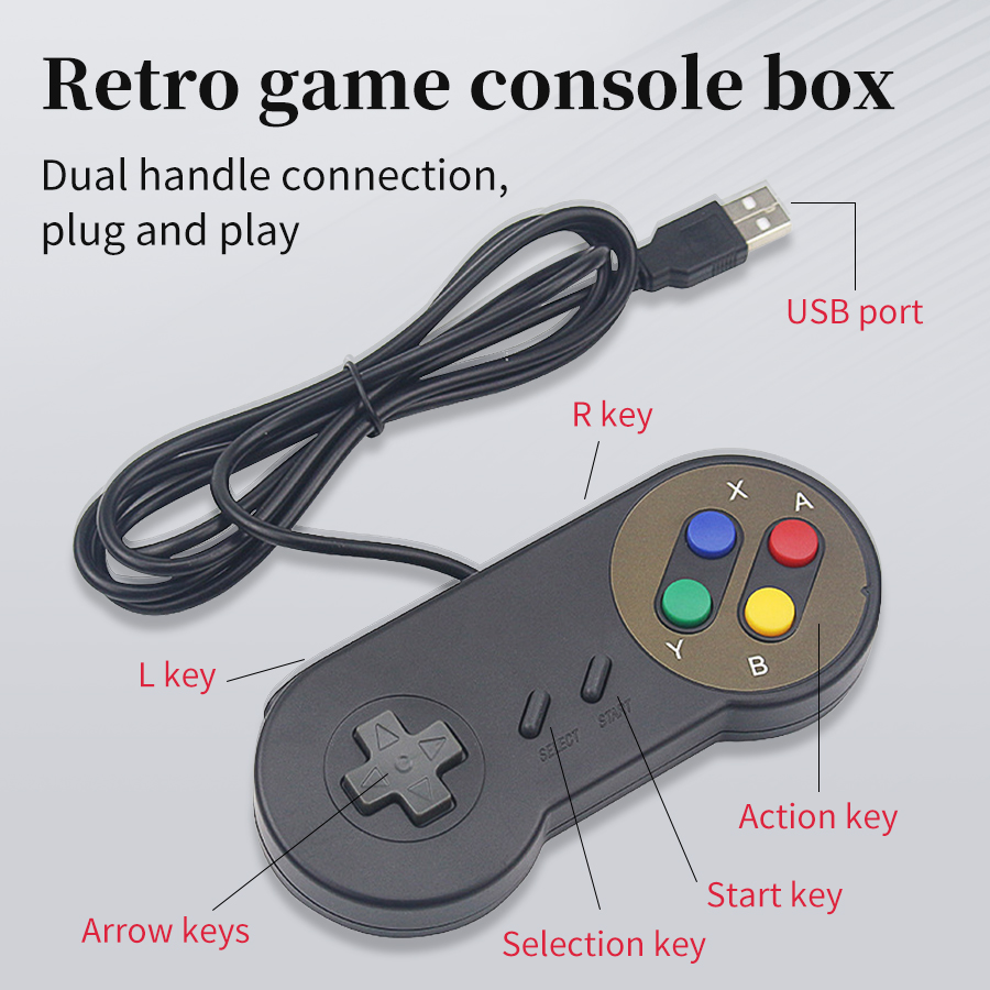 Retro Gaming Raspberry Pi 4 - Gamepad USB Plug and Play per