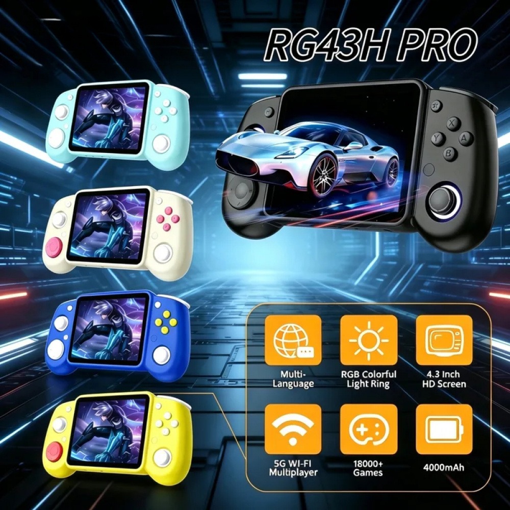 RG43H Pro Console di Gioco Por - Retro Gaming Device Handheld recensione e prezzo