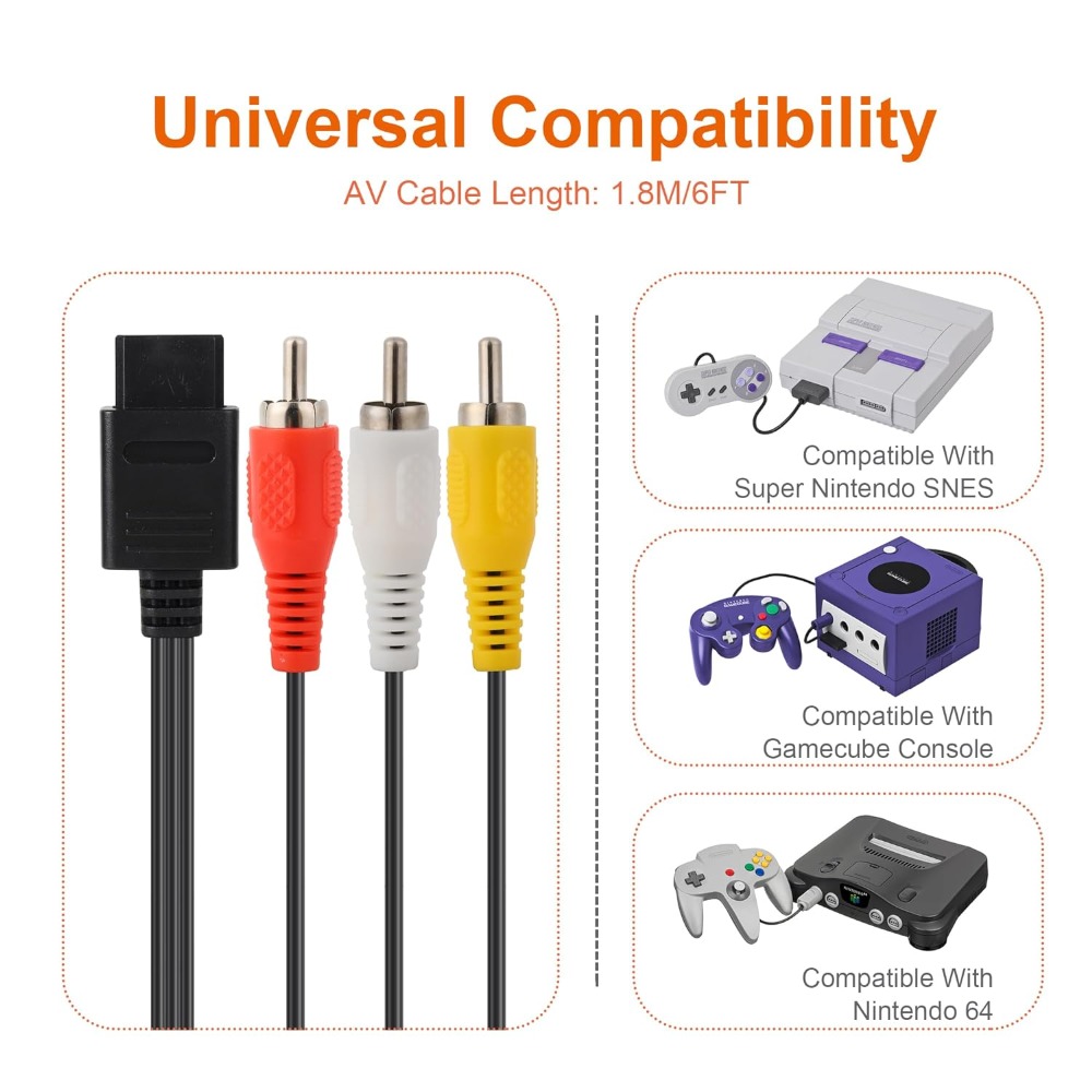 N64/Gamecube/SNES/SFC cavo AV  - Retro Gaming Cable recensione e prezzo