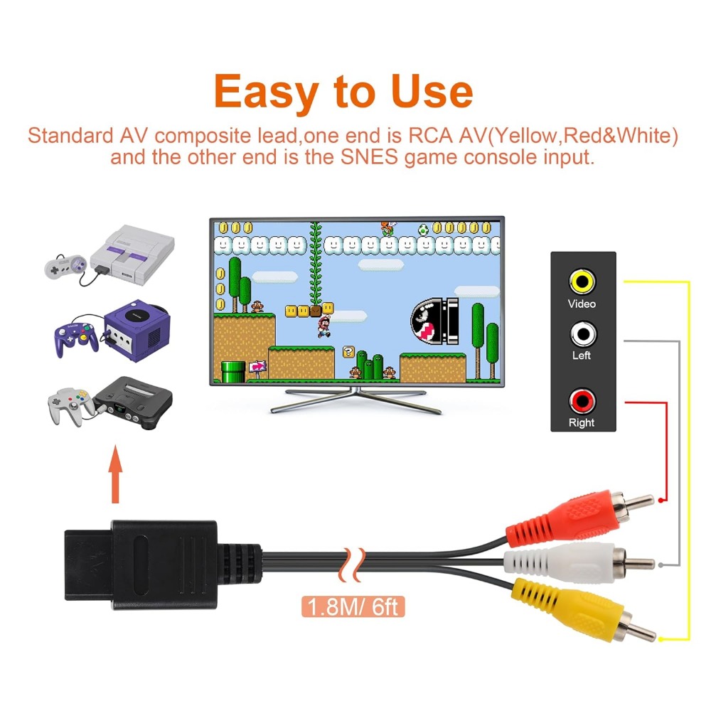 N64/Gamecube/SNES/SFC cavo AV  - Retro Gaming Cable recensione e prezzo